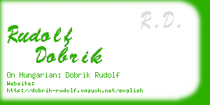 rudolf dobrik business card